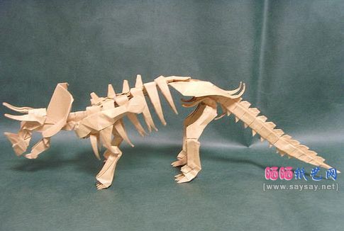 吉野一生三角龙骨骼折纸教程图解