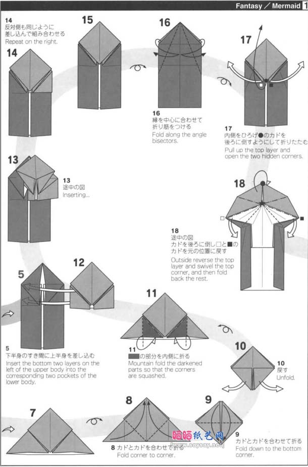 西川成司美人鱼的折法