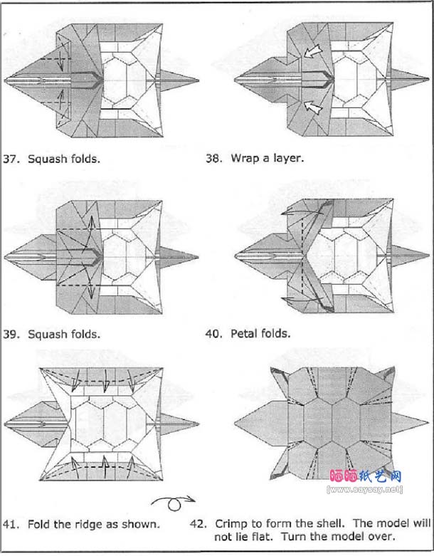 John Szinger乌龟折纸教程图解