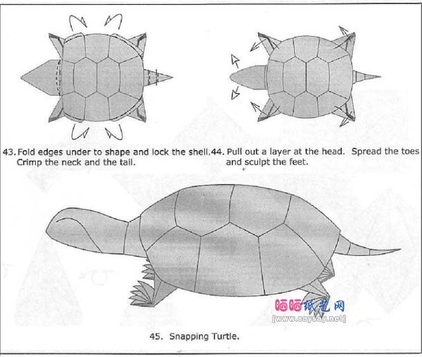 John Szinger乌龟折纸教程图解