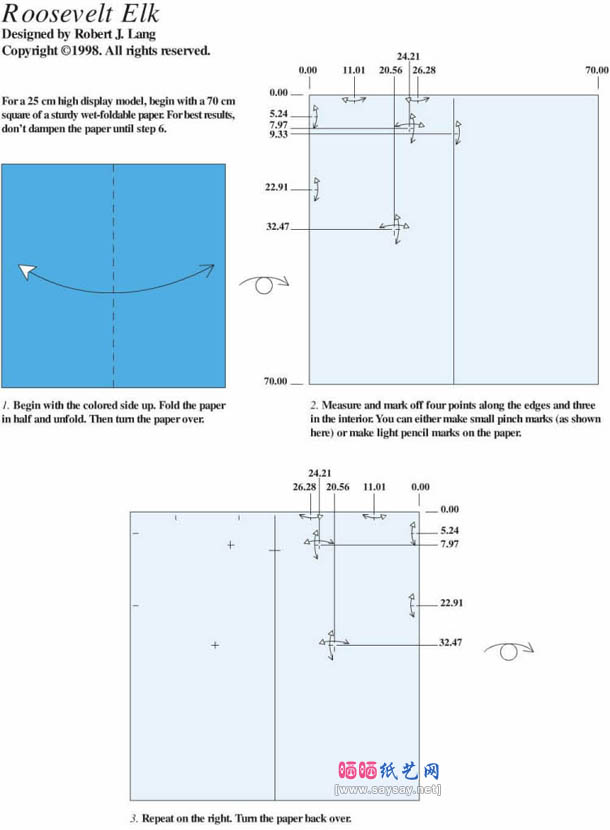 罗斯福麋鹿折纸教程图解
