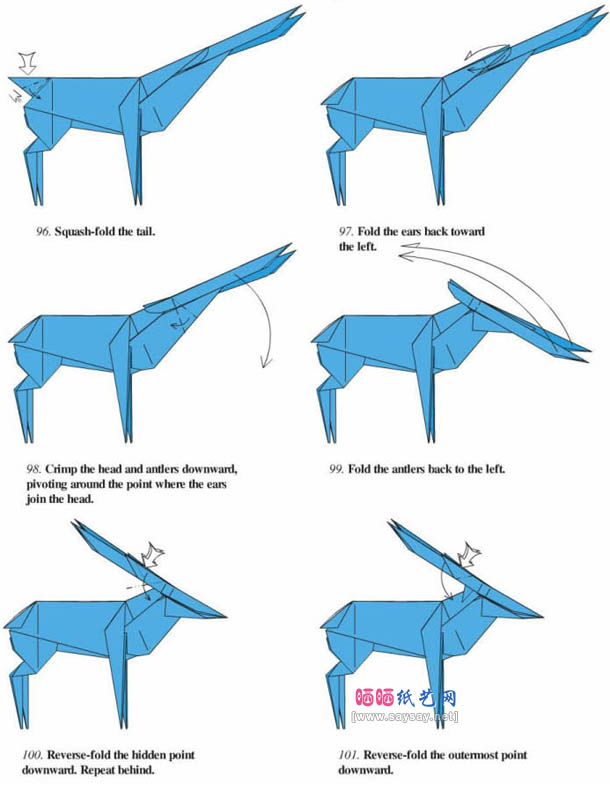 罗斯福麋鹿折纸教程图解