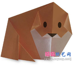 犬折纸教程图解-儿童折纸系列