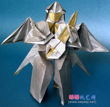 川畑文昭的抚琴天使折纸教程图解
