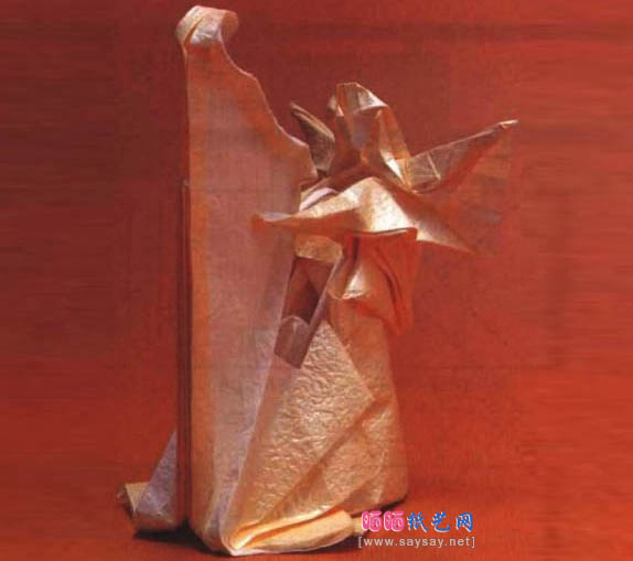 竖琴天使折纸教程图解