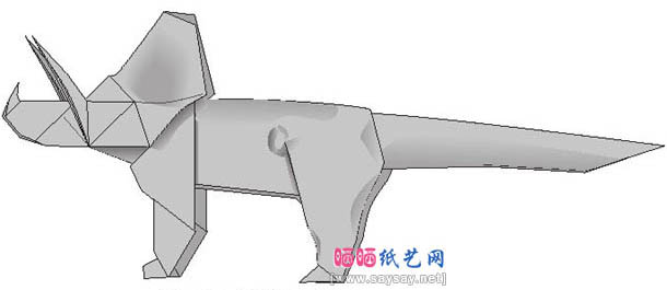 三角龙手工折纸的方法