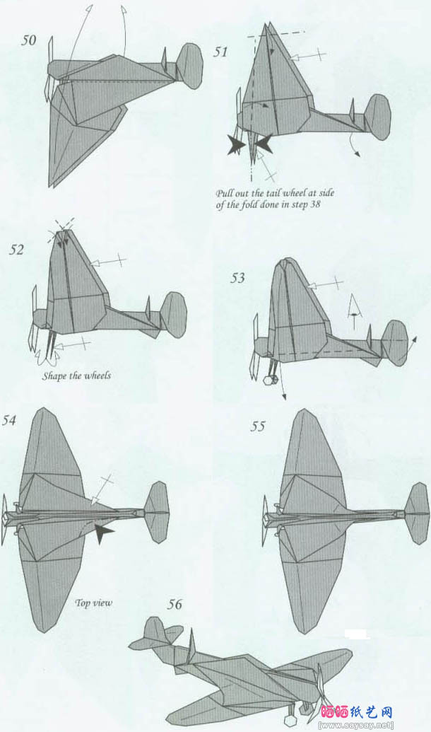 超级海上喷火战斗机折纸教程图解