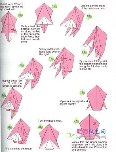 半边莲折纸教程图解