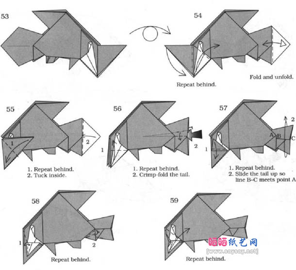 罗伯特鲷鱼折纸教程图解