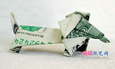 TienNguyen的纸币腊肠狗的折法