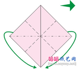 清新的茉莉花折纸步骤3