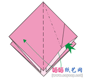 清新的茉莉花折纸步骤7