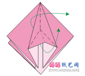 清新的茉莉花折纸步骤8