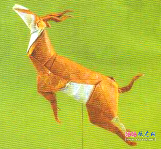 跳羚折纸成品图欣赏