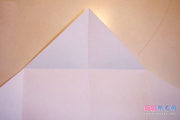 带篷的小船折纸方法实拍教程步骤4