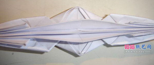 带篷的小船折纸方法实拍教程步骤13