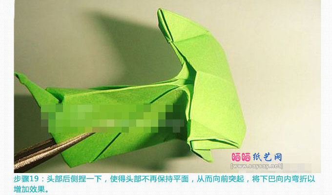 可爱的小花猫的折法实拍图解教程步骤19