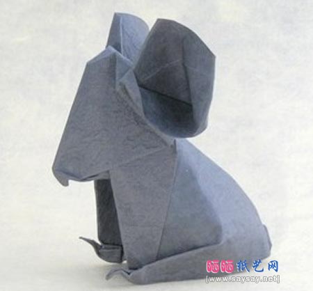手工折纸树袋熊考拉折纸成品图