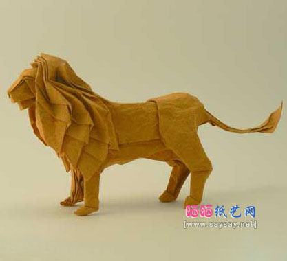 神谷哲史的狮子折纸成品图