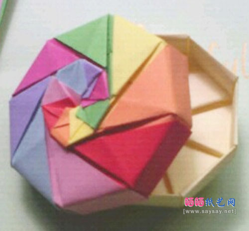 8色礼盒折纸实拍图解教程
