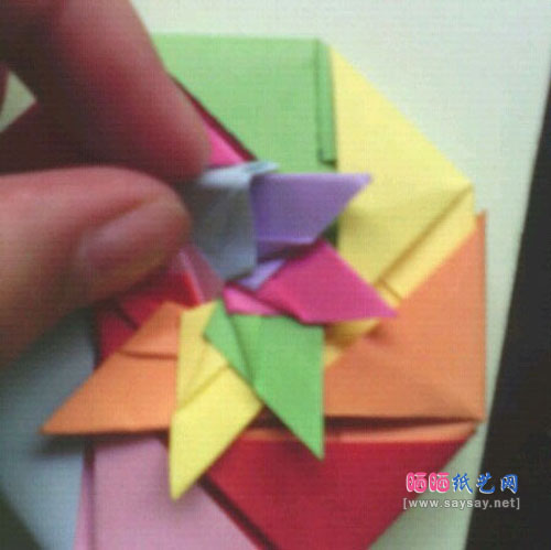 8色礼盒折纸实拍教程步骤30