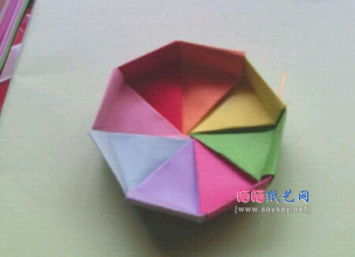 8色礼盒折纸实拍教程步骤32