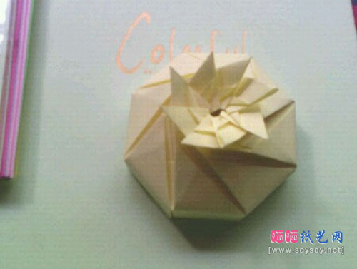 8色礼盒折纸实拍教程步骤34