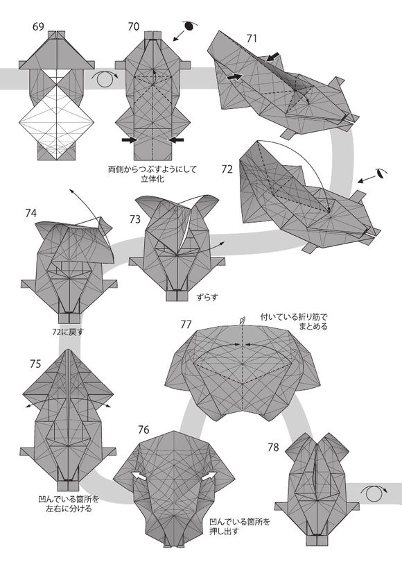 Takuro Kashiwamura的石斑鱼折纸祥细步骤7