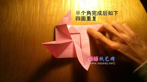 Evi Binzinger折纸纸玫瑰折纸步骤10