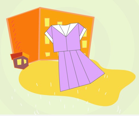 漂亮的女生连衣裙校服折纸-儿童折纸视频教程 