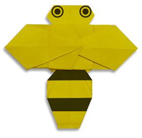 蜜蜂的折纸方法-儿童手工折纸系列