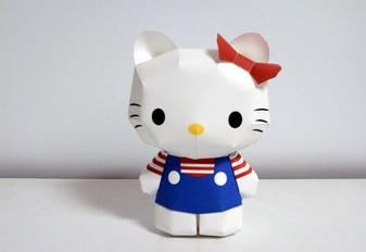 hello kitty立体纸模型图纸