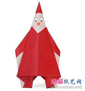 圣诞老人折纸教程图解-简单儿童折纸教程