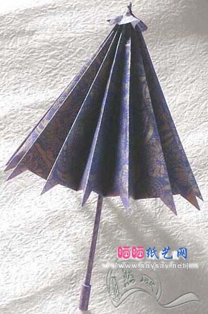 很可爱的小纸伞折纸-儿童折纸系列