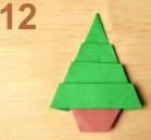 圣诞树折纸教程 图解-圣诞小树