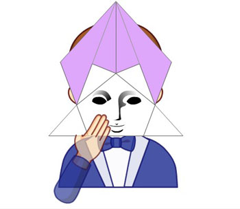 人物面具折纸制作方法教程