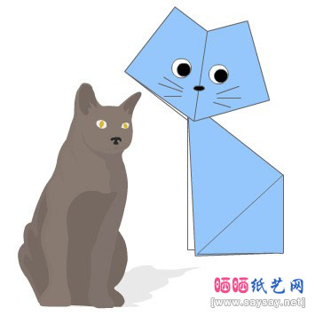 小猫折纸的效果图