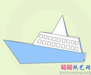 邮轮轮船折纸效果图