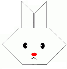 简单的小兔子折纸效果图