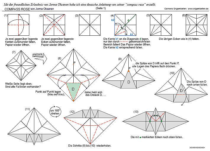 金星星星的折纸方法图解教程