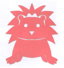 小狮子的手工剪纸效果图