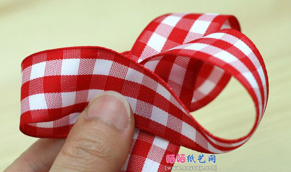 棉织带做蝴蝶结发夹DIY制作步骤4
