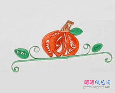 南瓜衍纸折纸成品图