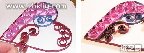 衍纸爱心卡片手工制作详细图解教程步骤5