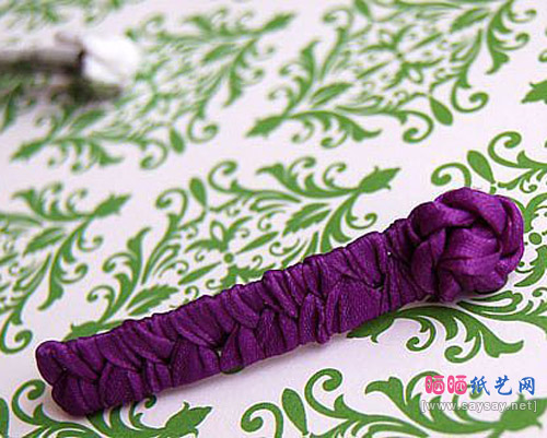 精美的彩带编织发卡DIY制作成品图