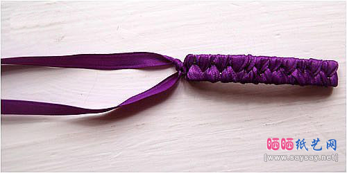 精美的彩带编织发卡DIY制作步骤3