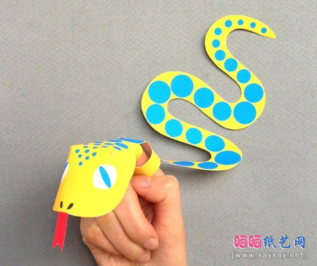 可爱小动物手指玩偶玩具DIY折纸作品 纸艺手偶图片欣赏