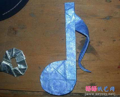 8分音符折纸成品图