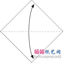 简单三角插孔雀开屏尾巴的三角单元手工折纸步骤1