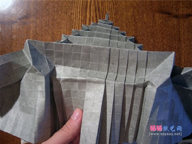 日本城堡Japanese Castle手工折纸教程步骤13